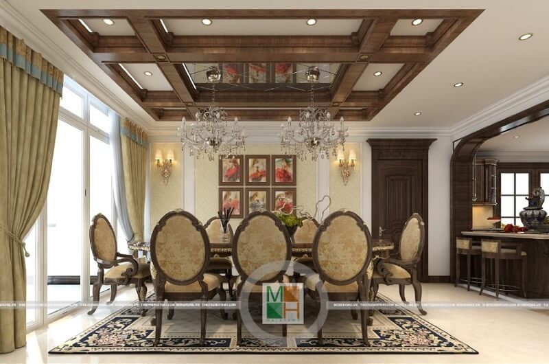  Không gian đẳng cấp với mẫu nội thất chung cư phong cách tân cổ điển