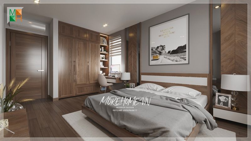 Tủ quần áo có thiết kế hiện đại sẽ giúp không gian căn phòng trở nên thuận tiện hơn.